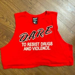 Vintage 90s Dare Short Sleeve Crop top t-shirt M